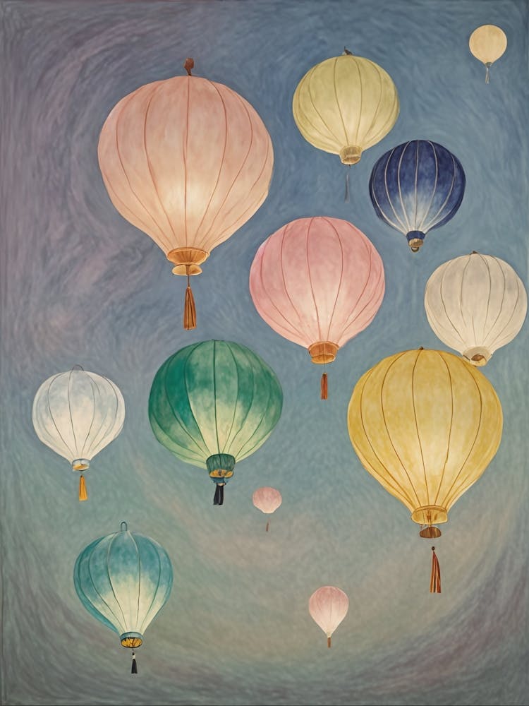 Chinese Lanterns In Pastel