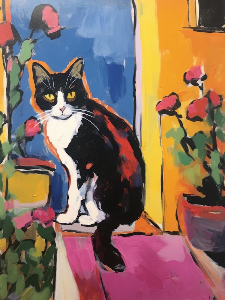 Painting Of A Cat In Tangier Morocco 3