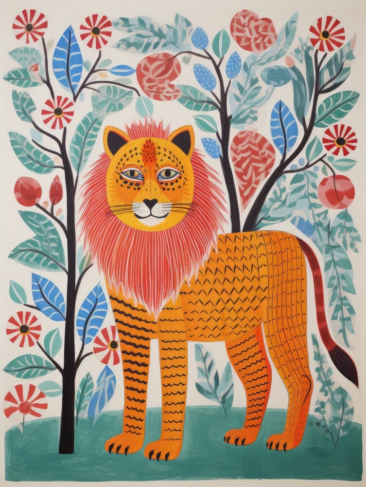 Lion In The Forest 1