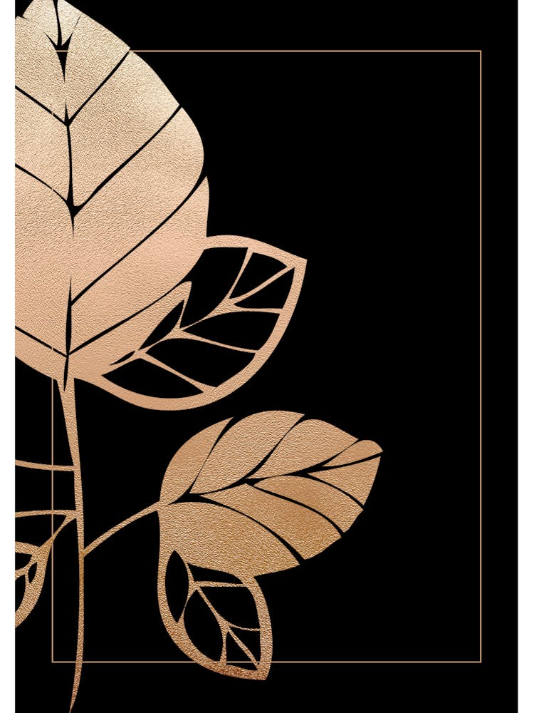 Gold Leaf on Black 10