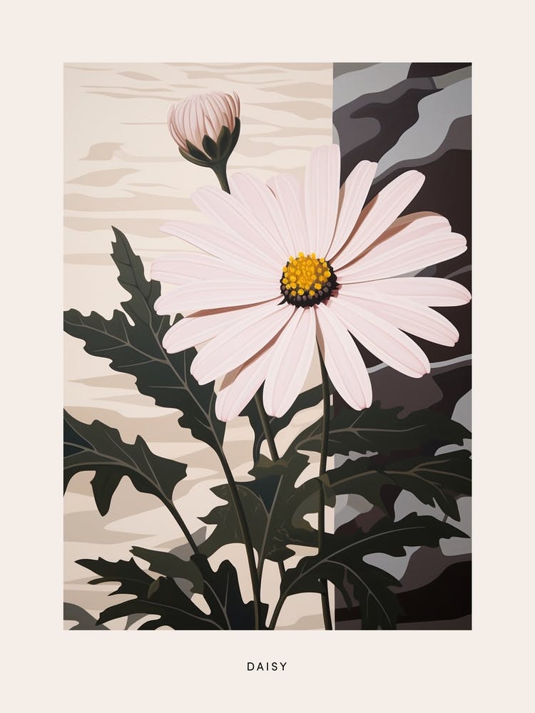 Flower Illustration Daisy 3 Poster