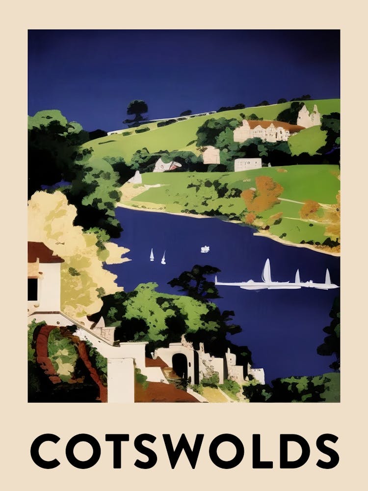 Cotswolds Vintage Reiseplakat