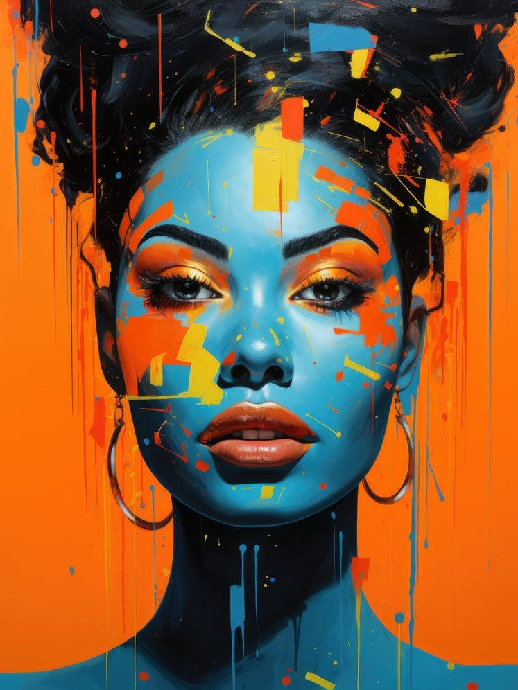 'A Woman With Blue Hair'