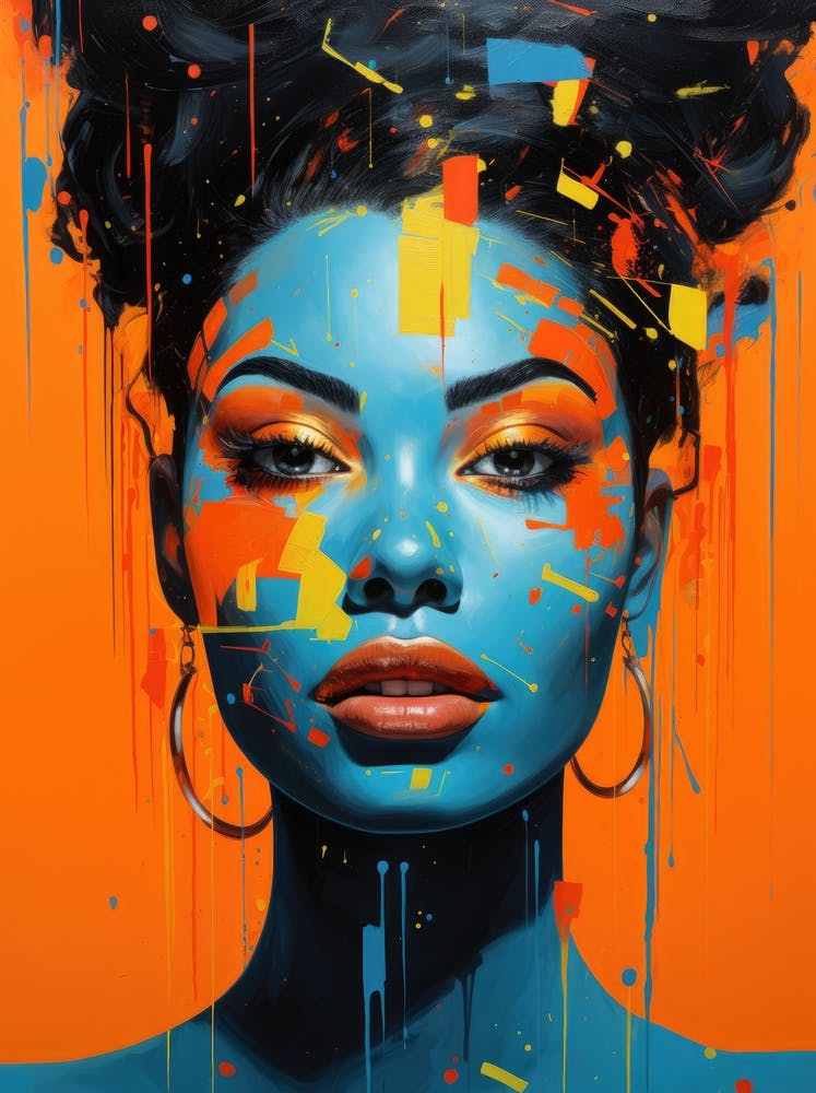 'A Woman With Blue Hair'