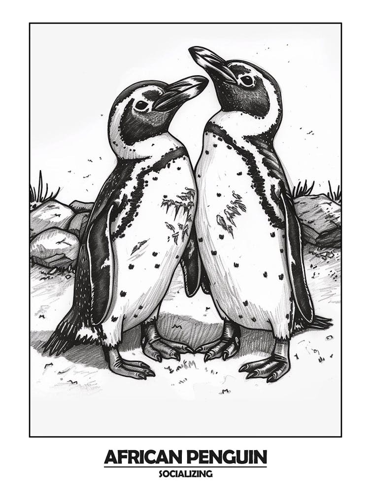 Penguin Socializing Poster 1