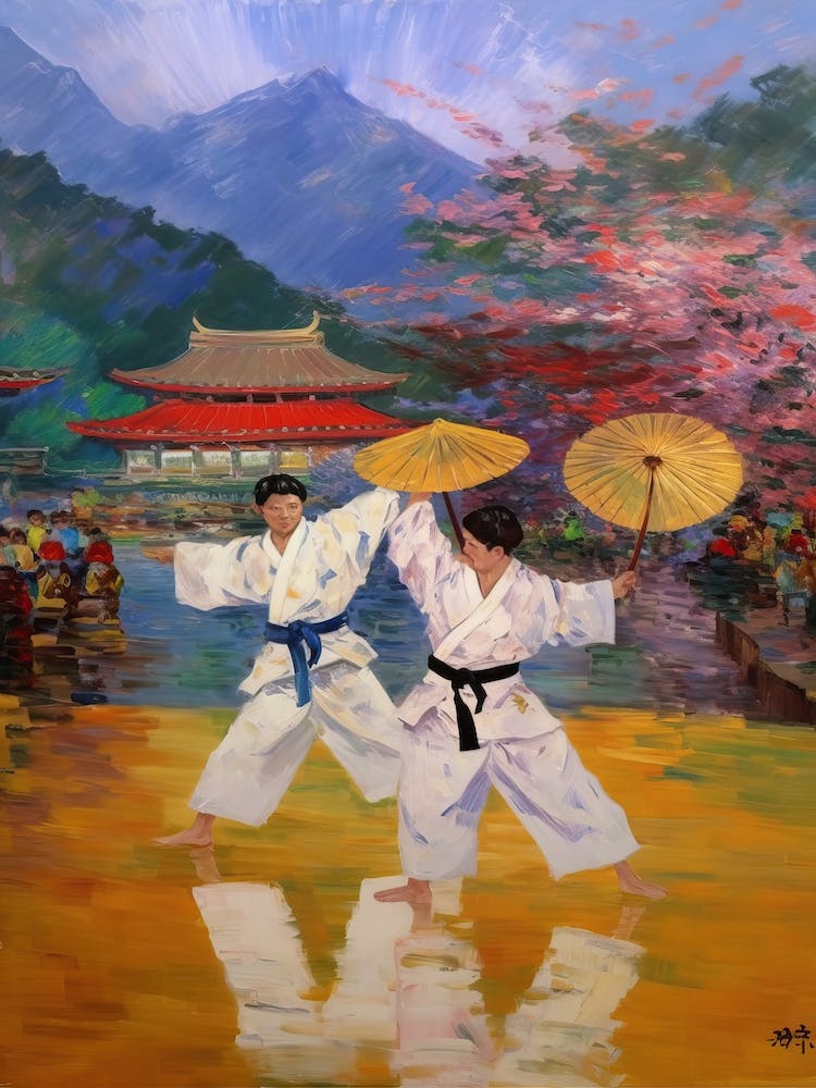 Taekwondo In The Style Of Monet 3
