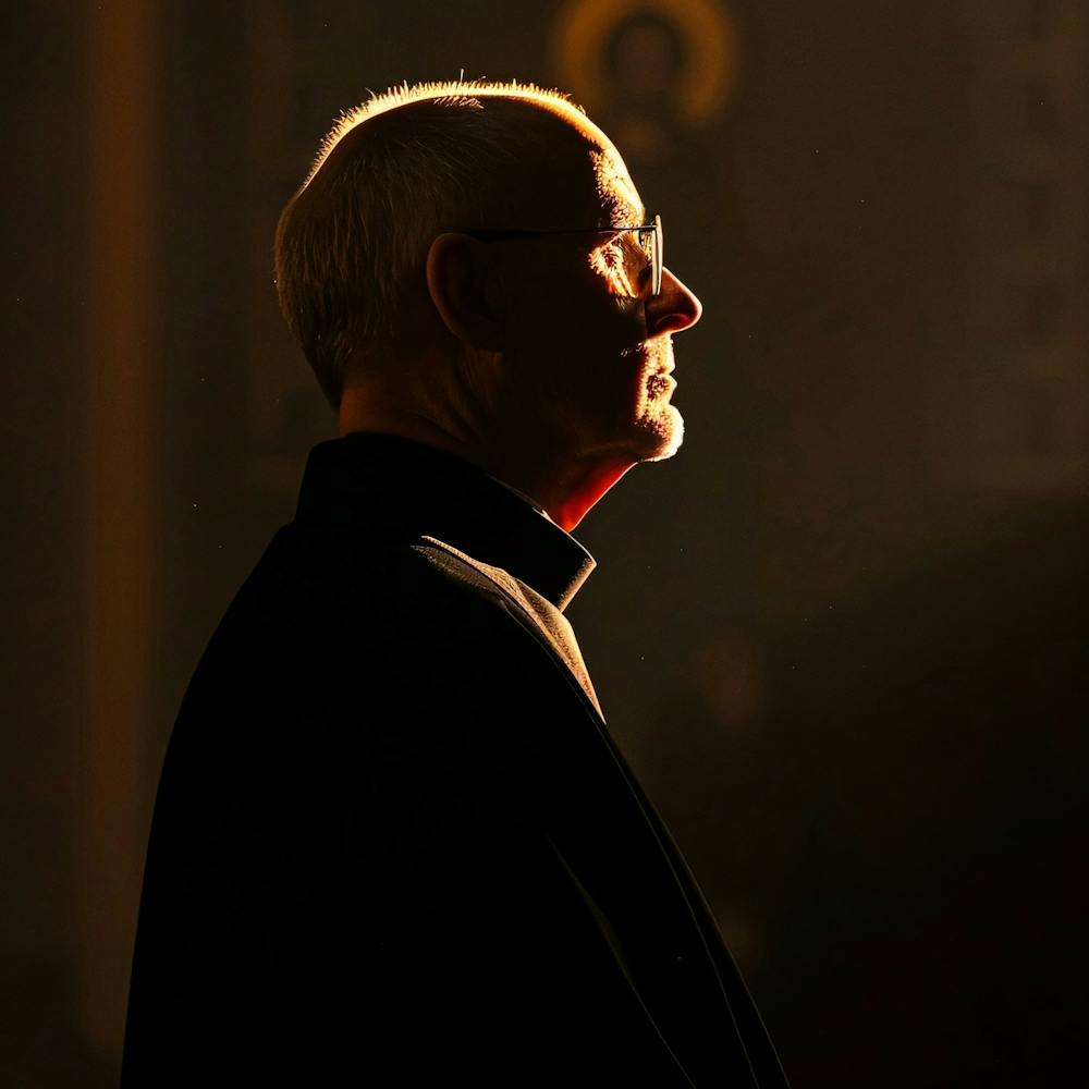 Silhouette eines Priesters 1
