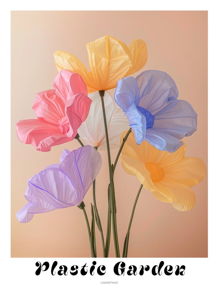 Dreamy Inflatable Flowers Poster Lisianthus