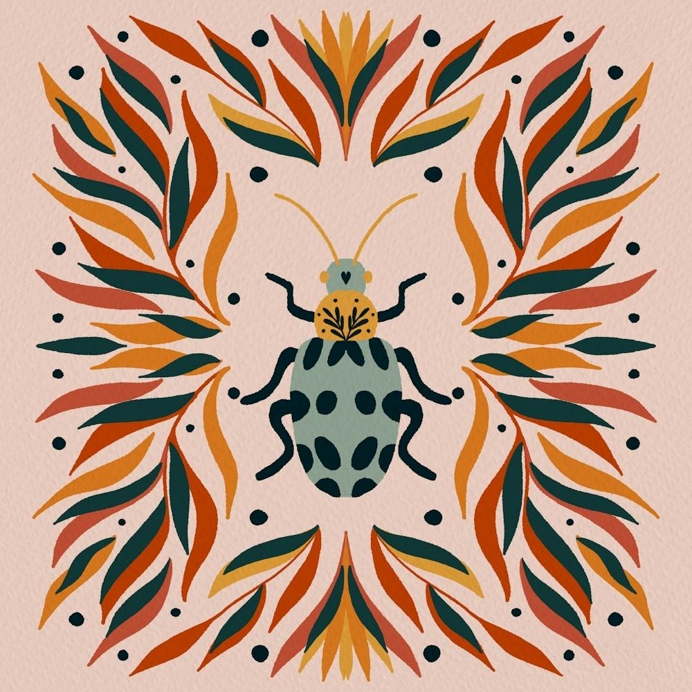Bug And Leaves - Autumn palette