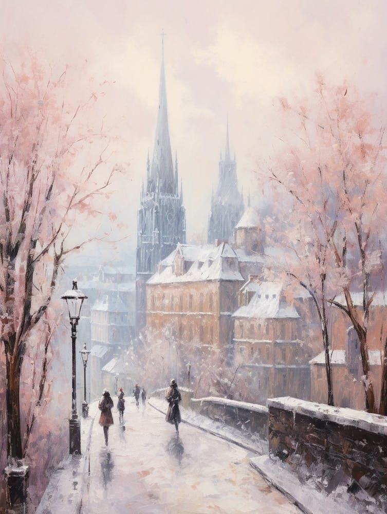 Dreamy Winter Painting Cologne France 3