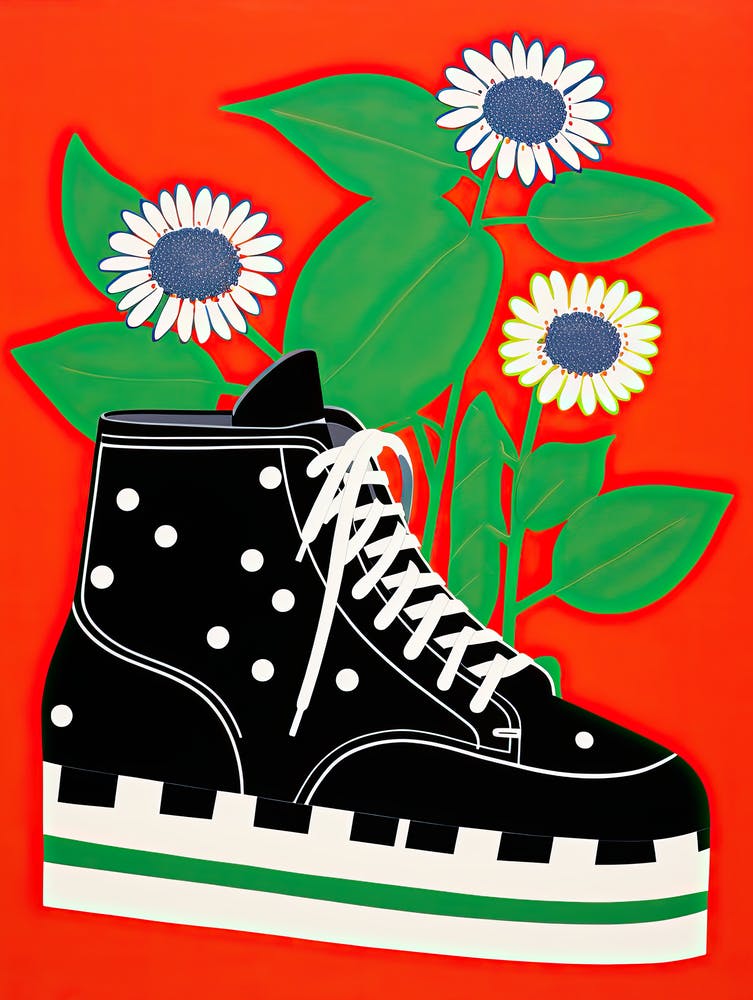 Enchanted Garden Stroll: Flowers in Sneakers