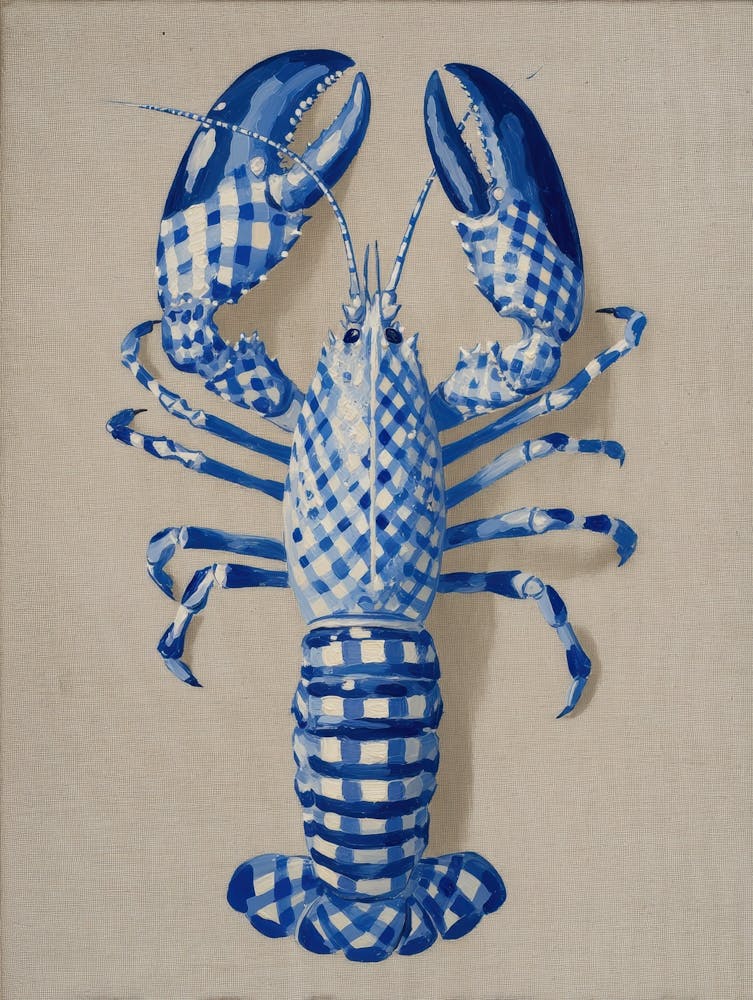 Blue And White Lobster 3