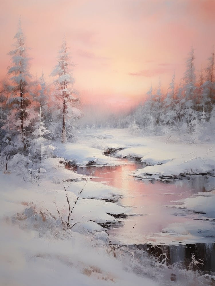 Dreamy Winter Painting Lapland Finland 5