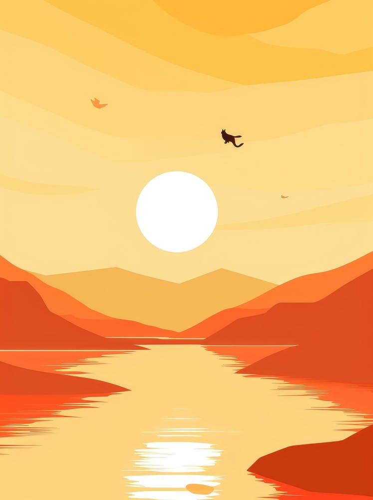 Sunset In The Mountains