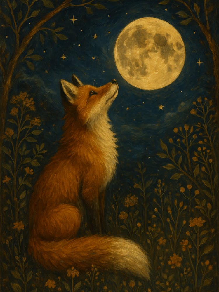 Fox In The Moonlight