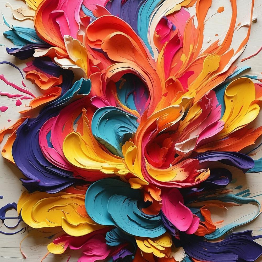 Colorful Splashes Of Paint