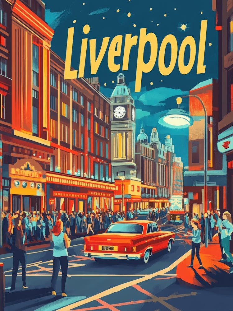 Aihrgdesign A 1970s Inspired Travel Poster For Liverpool 4