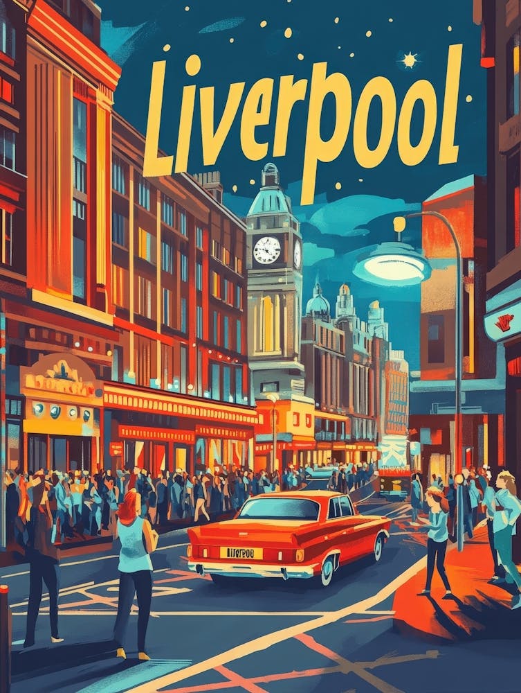 Aihrgdesign A 1970s Inspired Travel Poster For Liverpool 4