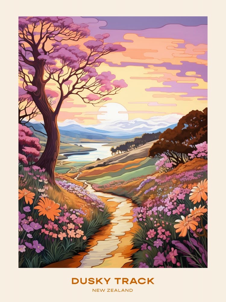 Dusky Track New Zealand 1 Hike Poster