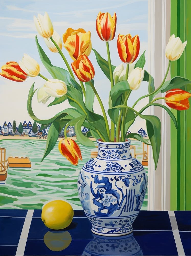 Flowers In A Vase Still Life Painting Tulips 11
