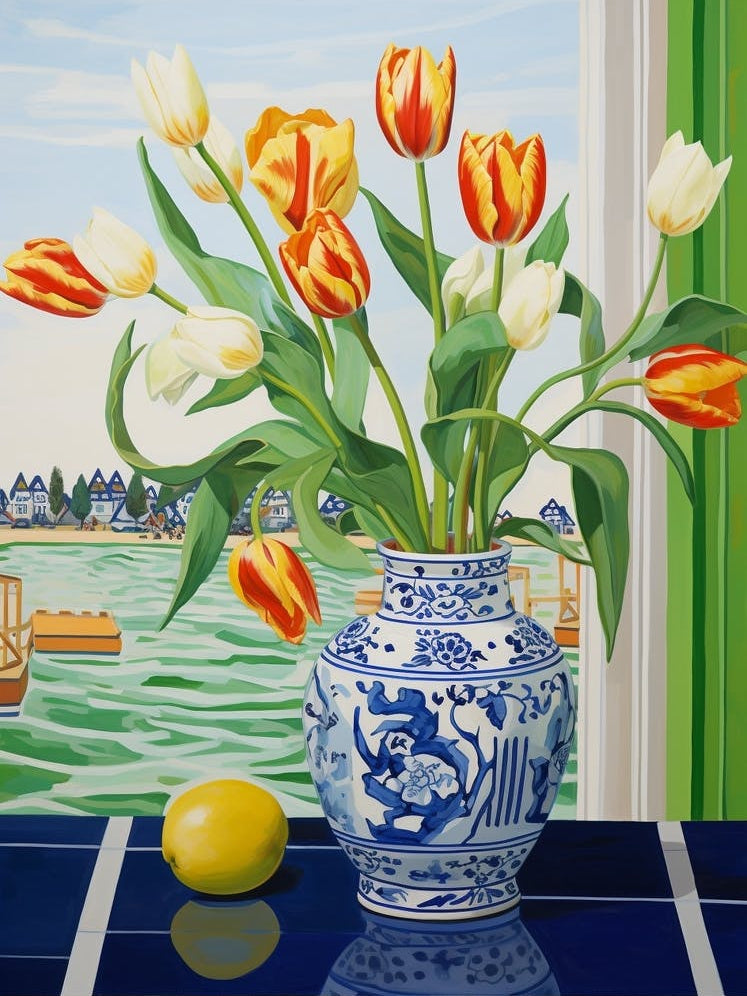 Flowers In A Vase Still Life Painting Tulips 11