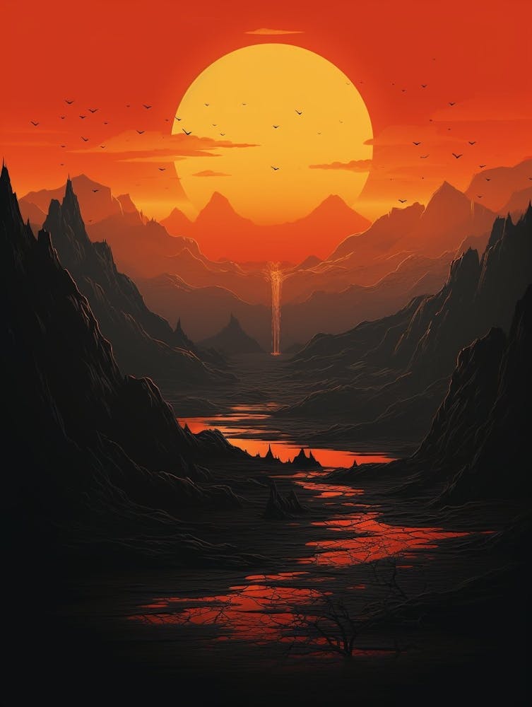 Volcanic Abstract Minimalist 3