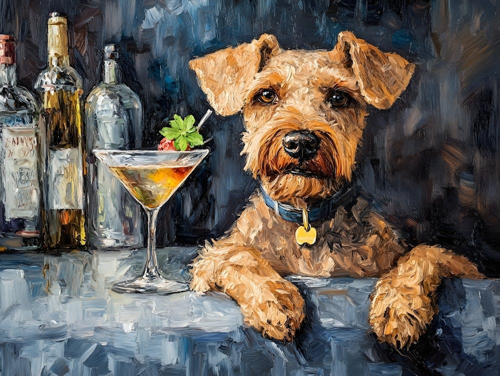 Airedale Welshie At The Bar 5