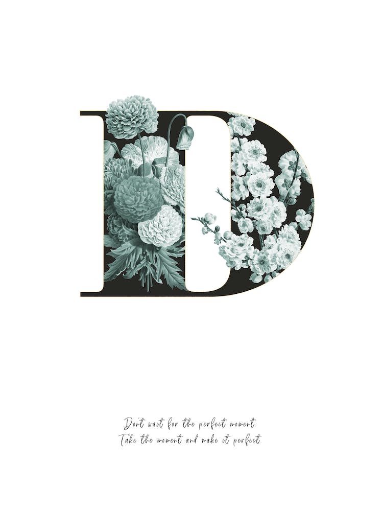 Flower Alphabet D