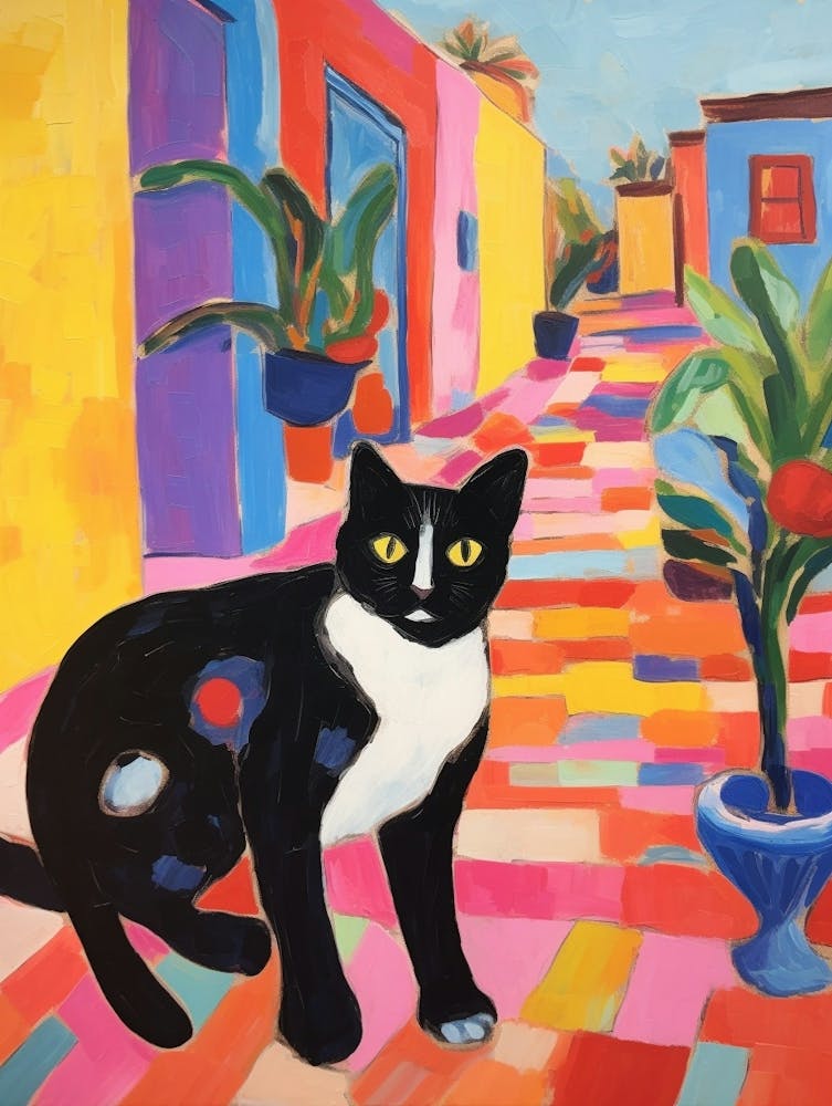 Painting Of A Cat In Cartagena Spain 1