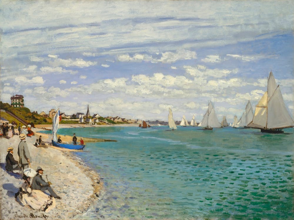 Regatta At Sainte Adresse (1867), Claude Monet