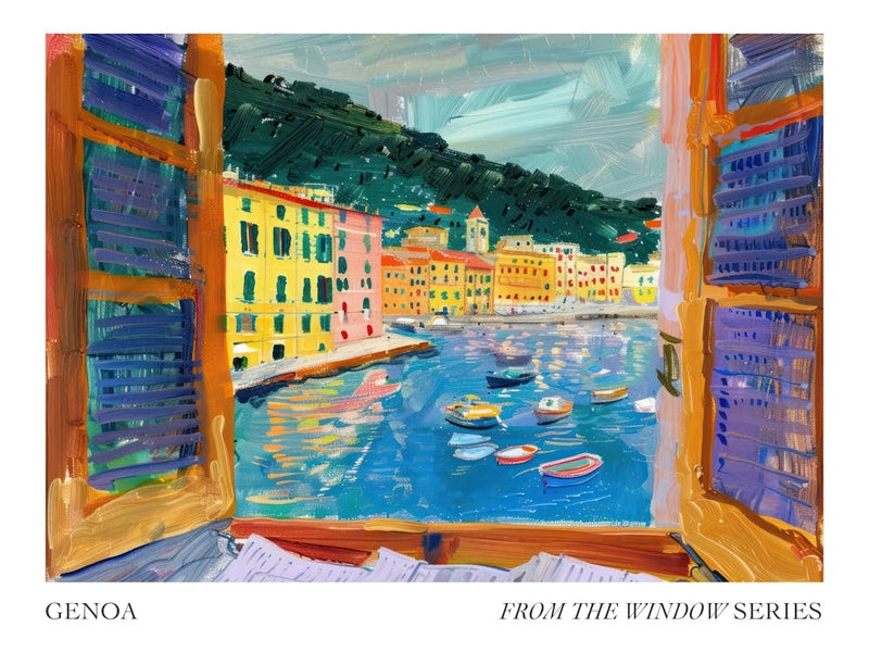 Genoa From The Window Series Poster Painting 4