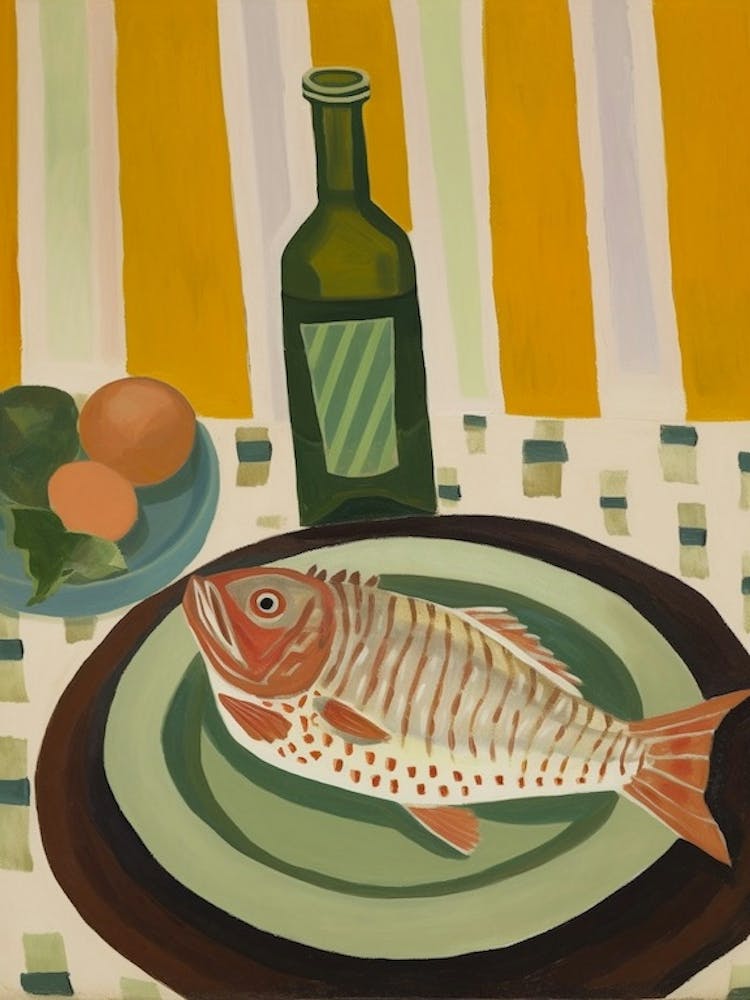 Grouper Italian Still Life Painting