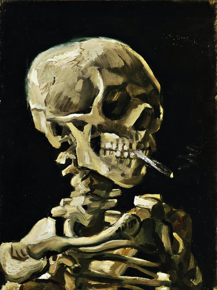 Skeleton Smoking