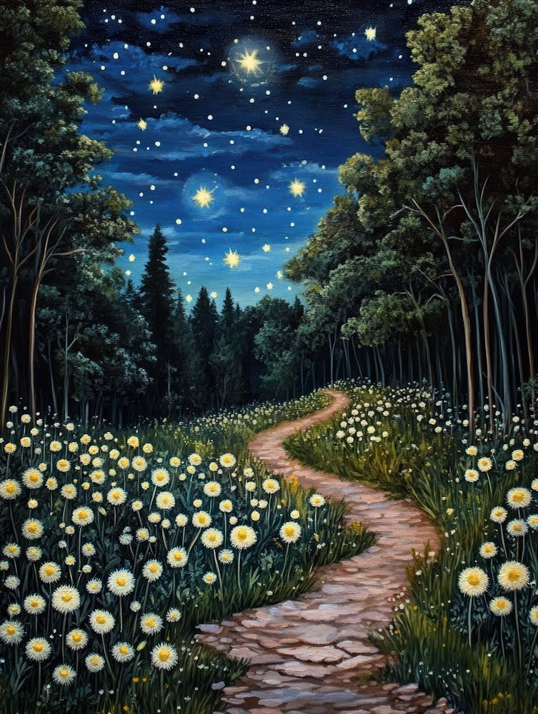 Dandelions At Night 17