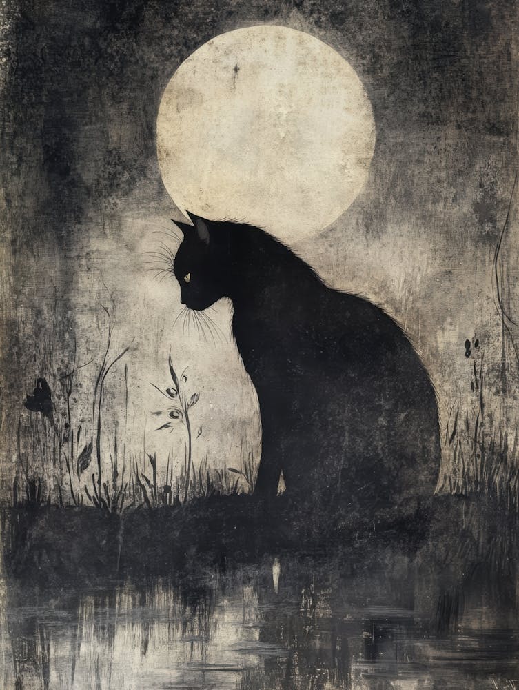 Cat In The Moonlight