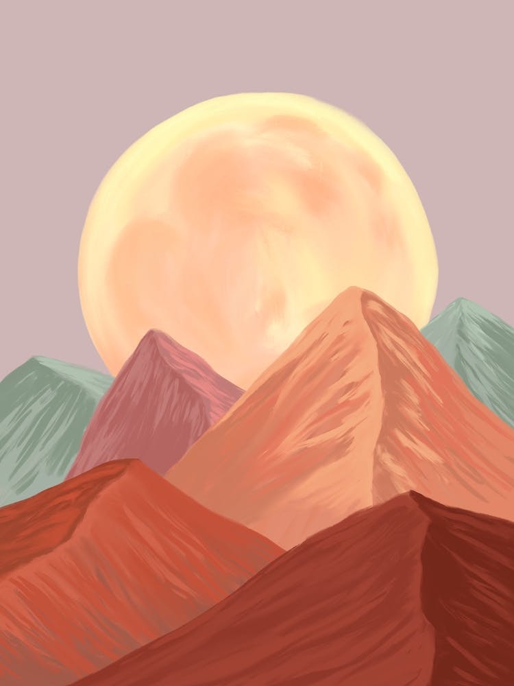 Moon In The Mountains