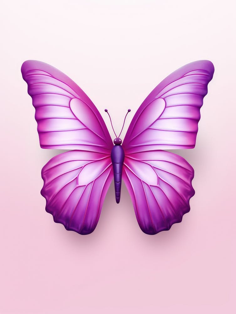 Butterfly On A Pink Background