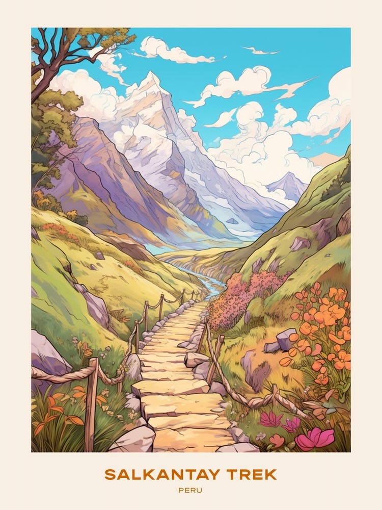 Salkantay Trek Peru 1 Hike Poster
