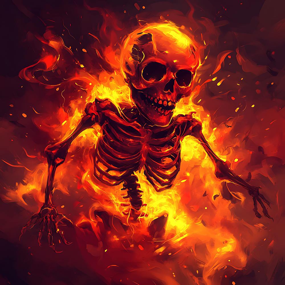 Spooky Halloween Skeleton Emojis Artwork 4