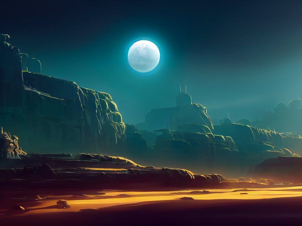 Landscape With A Full Moon