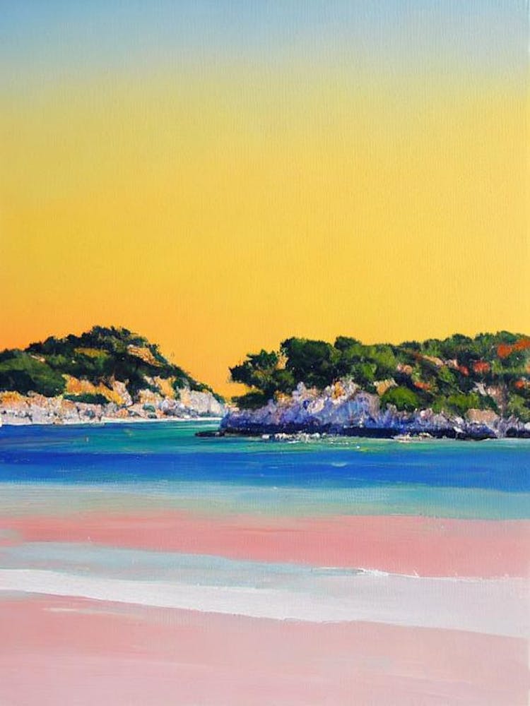 Voutoumi Beach, Antipaxos, Greece Bright Abstract