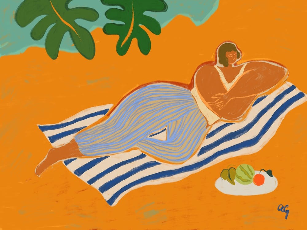 The Reclining Woman by Arty Guava