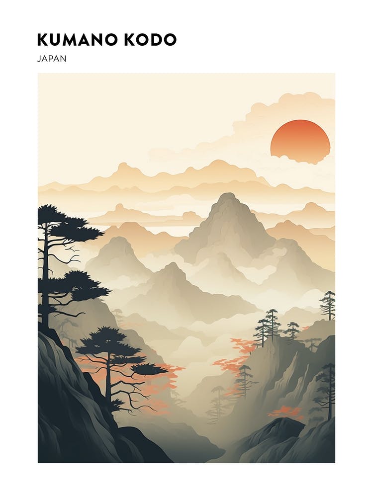 Kumano Kodo Japan 1 Hiking Trail Landscape Poster