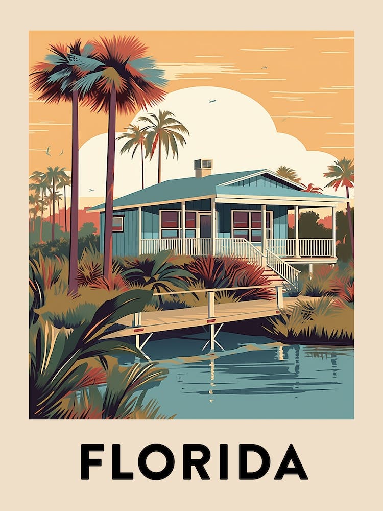 Vintage Travel Poster Florida 4