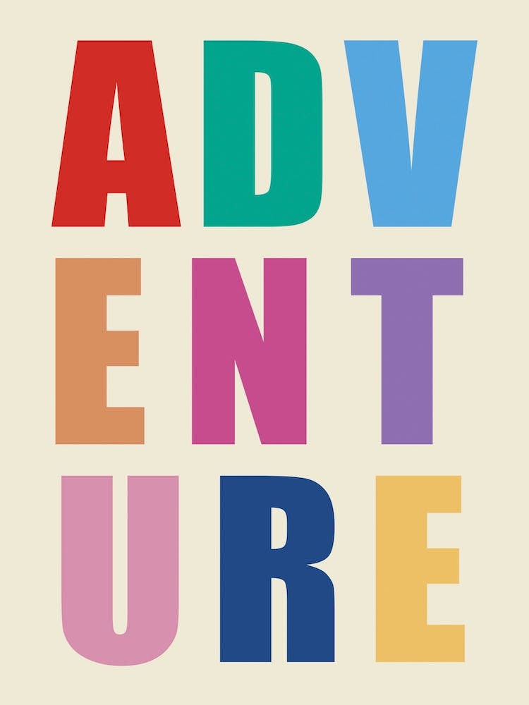 Adventure Rainbow Typography