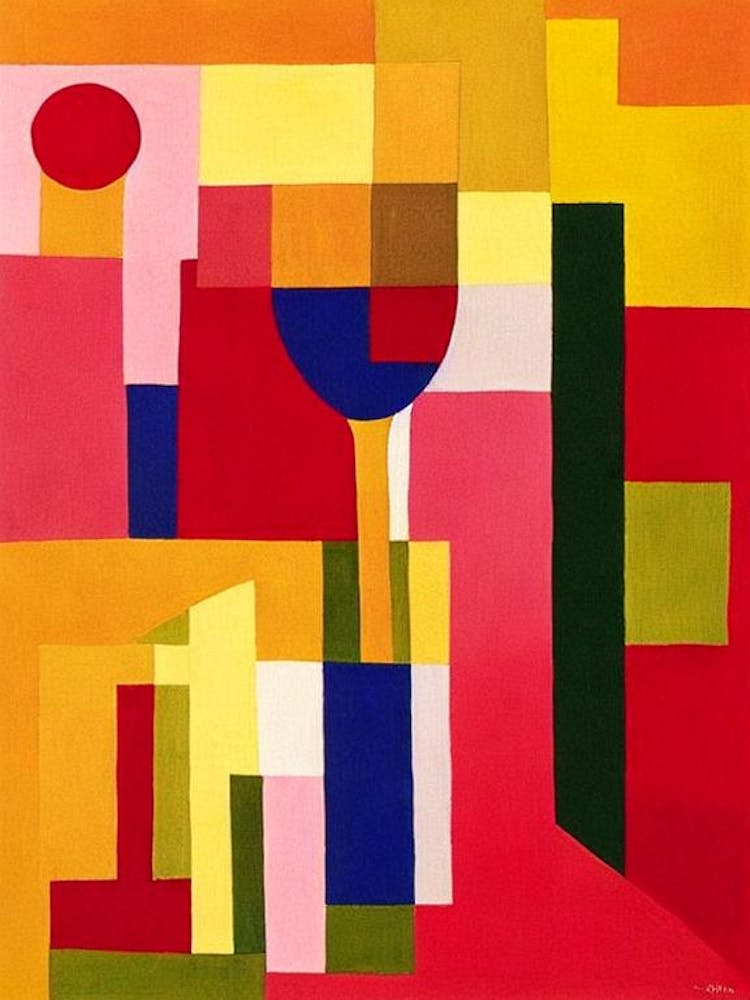 Barbera Paul Klee Inspired Abstract Cocktail Poster