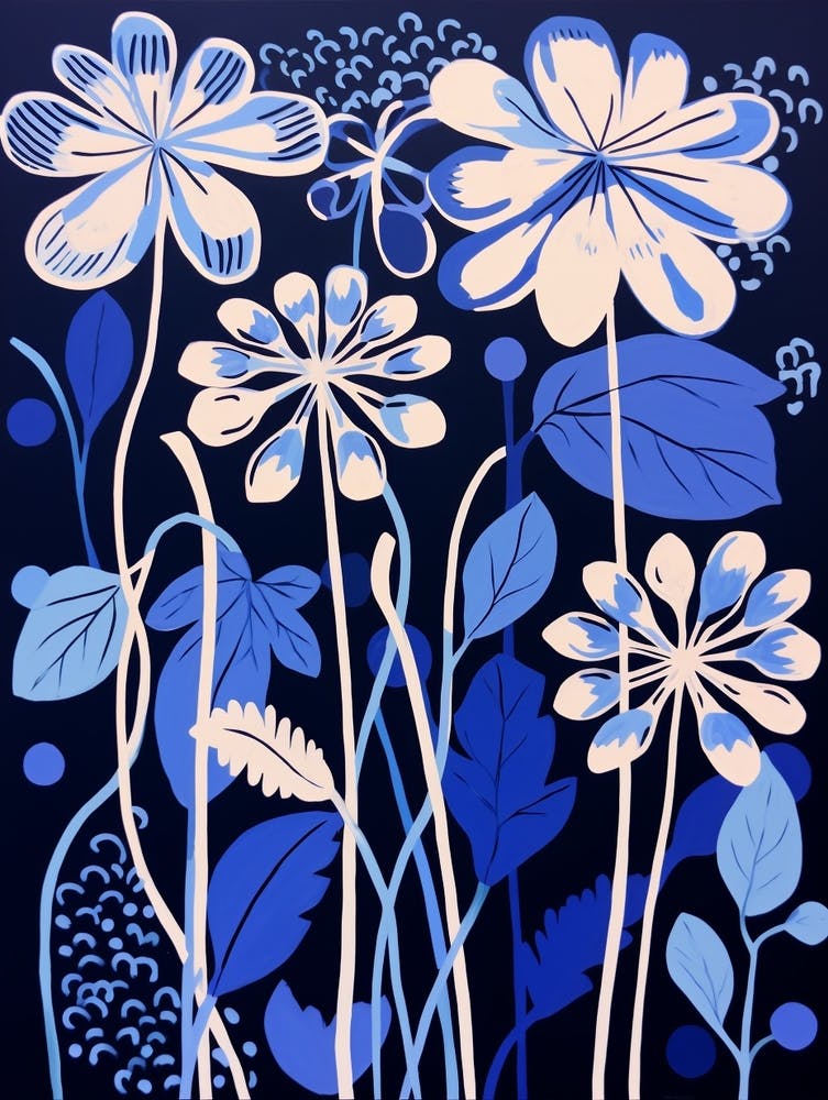 Blue Flower Illustration Agapanthus 2