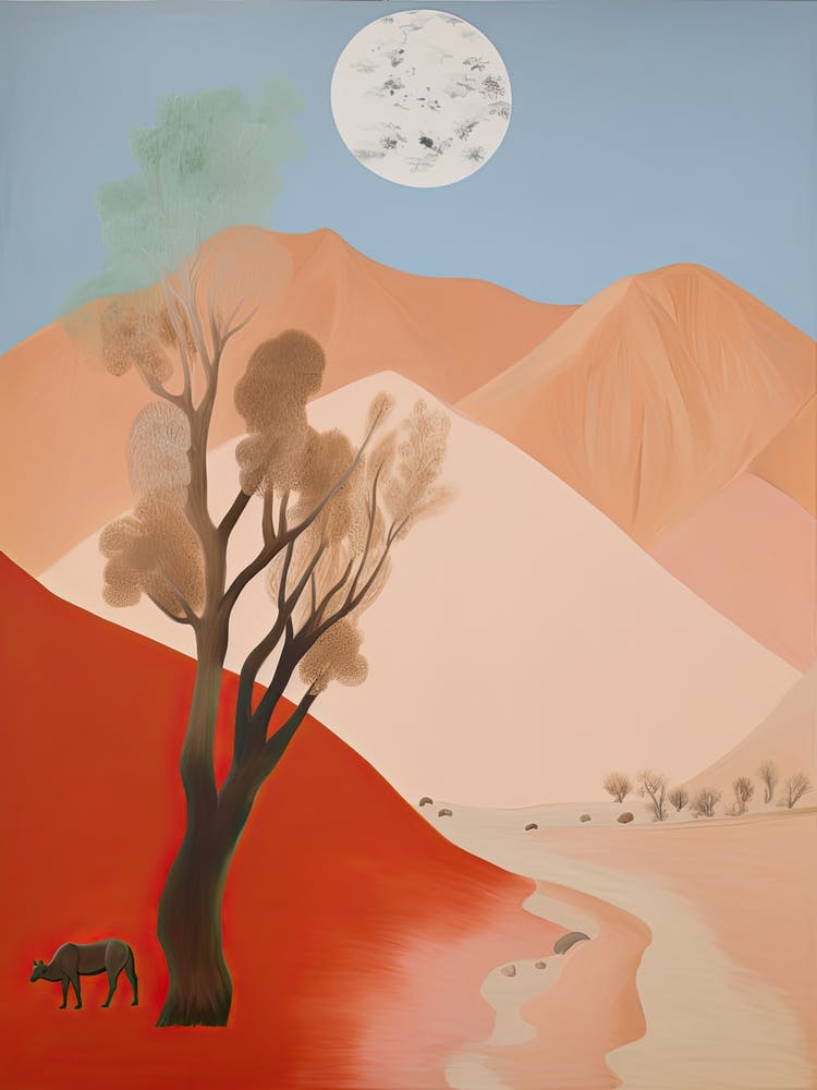 Dasht E Lut   Iran, Zeitgenössische Abstrakte Illustration 2