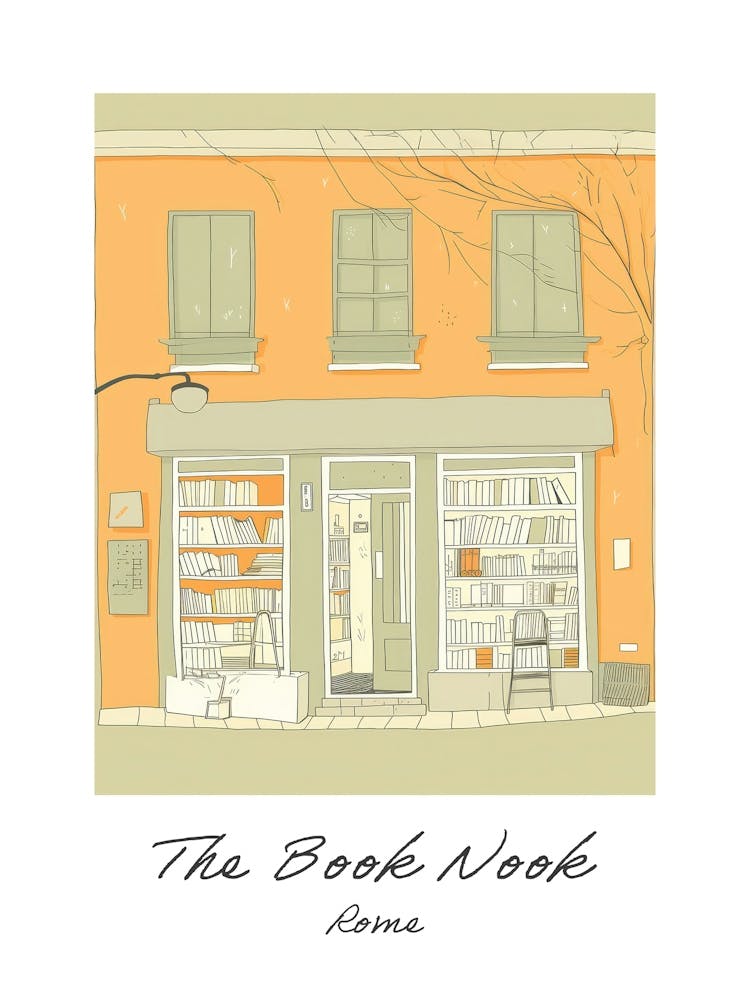Rome The Book Nook Pastel Colours 3 Poster