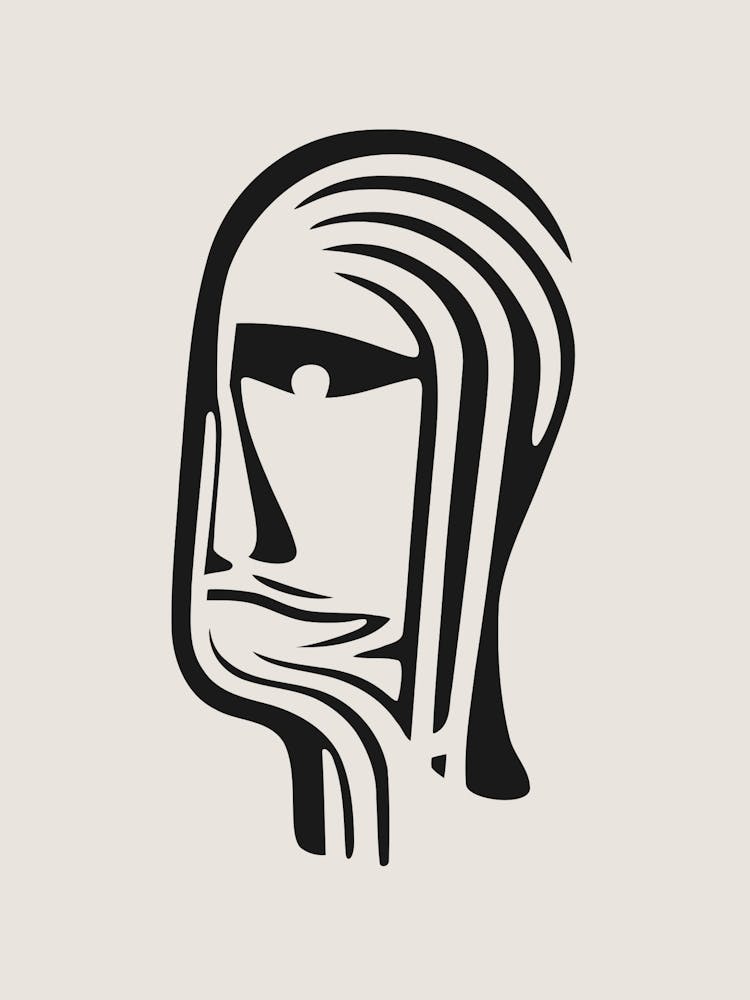 Face With Intertwining Lines